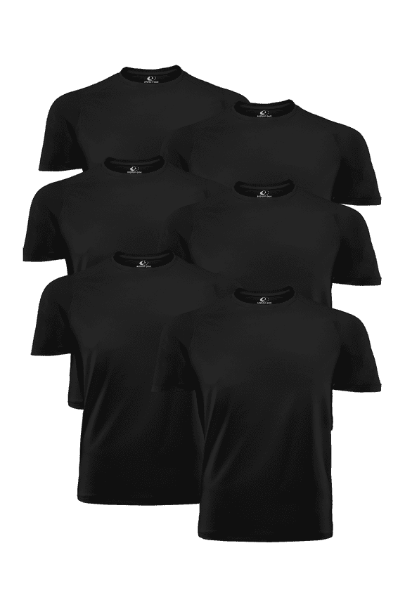 Mens Crew Neck Undershirt Breathable Tagless Men’s Undershirts, 6-Pack