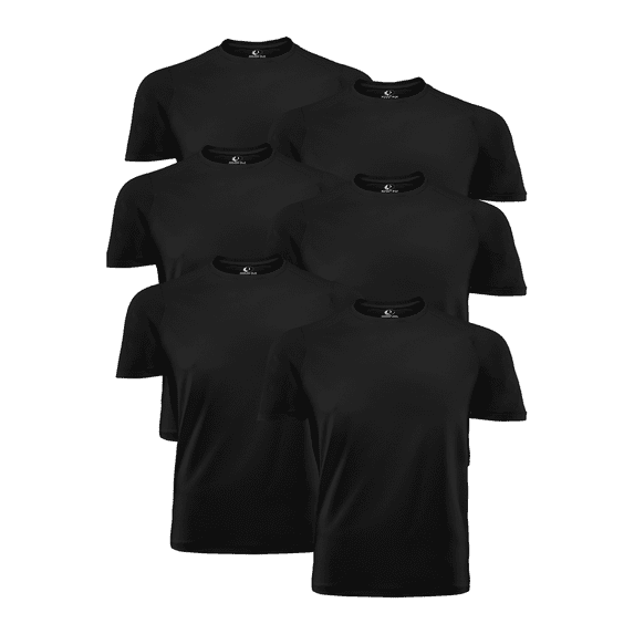 Mossy Oak Mens Crew Neck Undershirt Breathable Tagless Men’s Undershirts, 6-Pack