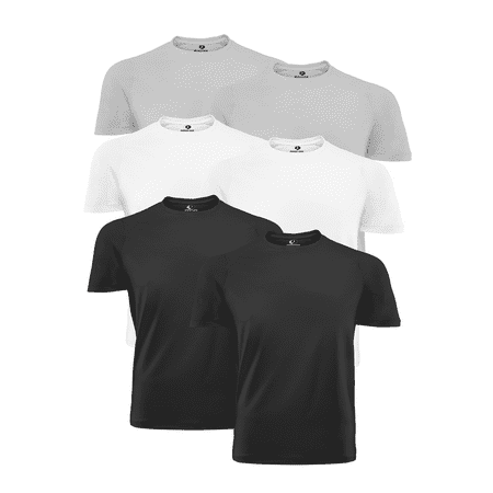 Mossy Oak Mens Crew Neck Undershirt Breathable Tagless Men’s Undershirts, 6-Pack