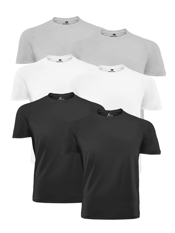 Mens Crew Neck Undershirt Breathable Tagless Men’s Undershirts, 6-Pack