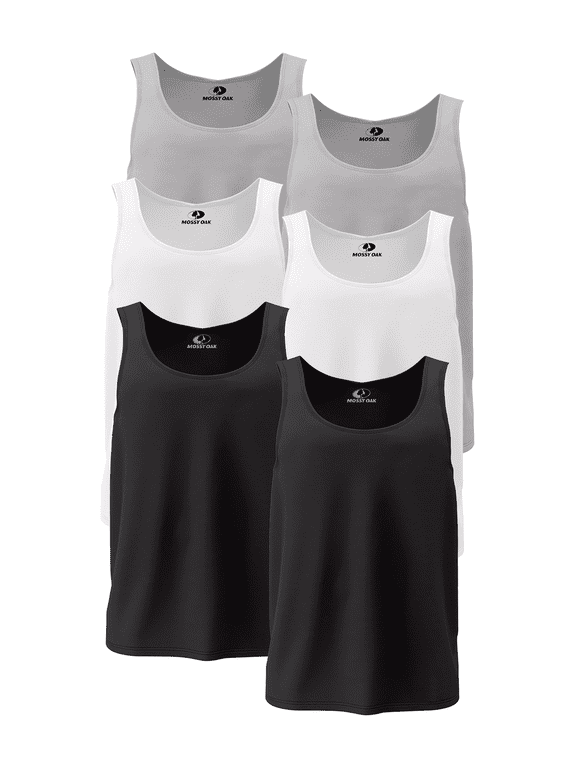 Mens Tank Top Breathable, Tagless Under Shirts for Men, A-Shirt, 6-Pack