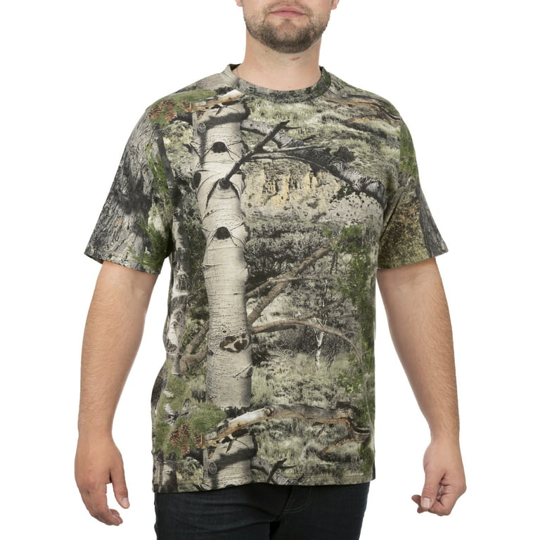 Mossy Oak Country DNA Men Short Sleeve Scent Control Hunting Camouflage Tee  Shirt 
