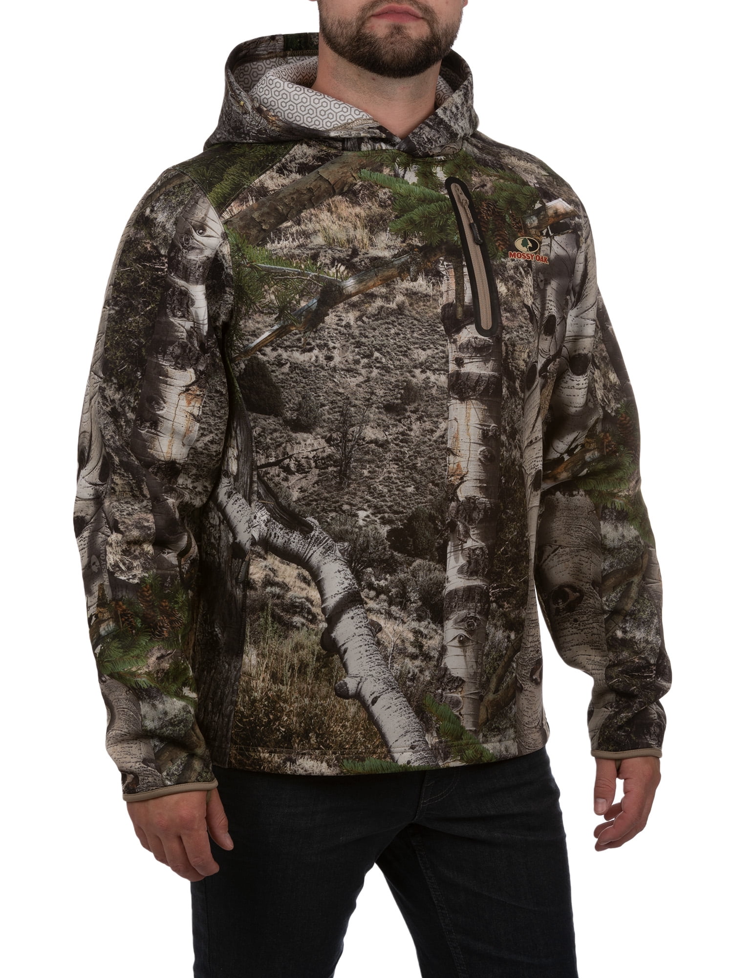 Mossy Oak Mountain Country Mens Premium Warming Hoodie with Neck Gaiter ...