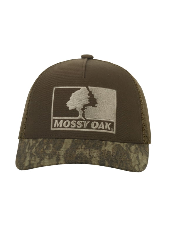 New Bottomland Camo Hunting Cap Mid Profile Mesh Back Snapback, One Size