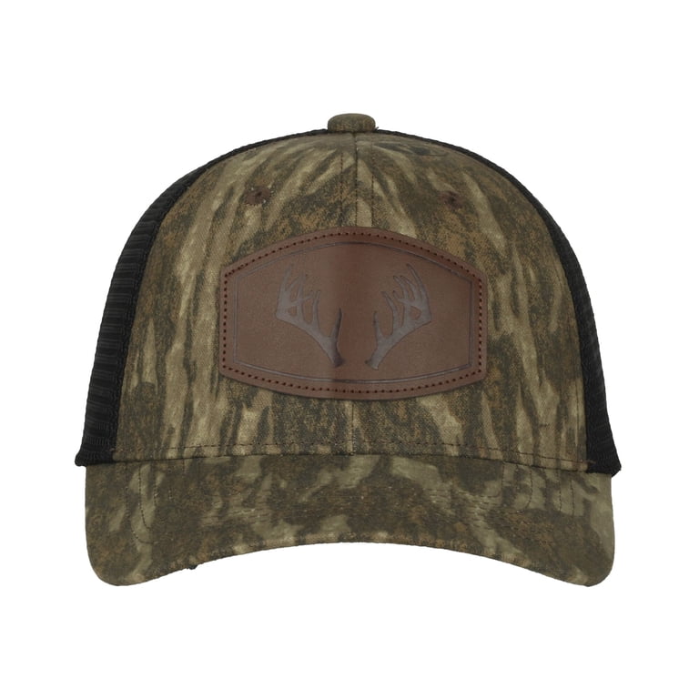 Mossy Oak® New Bottomland® Camo Trucker Hat with Deer Antler  display picture 2