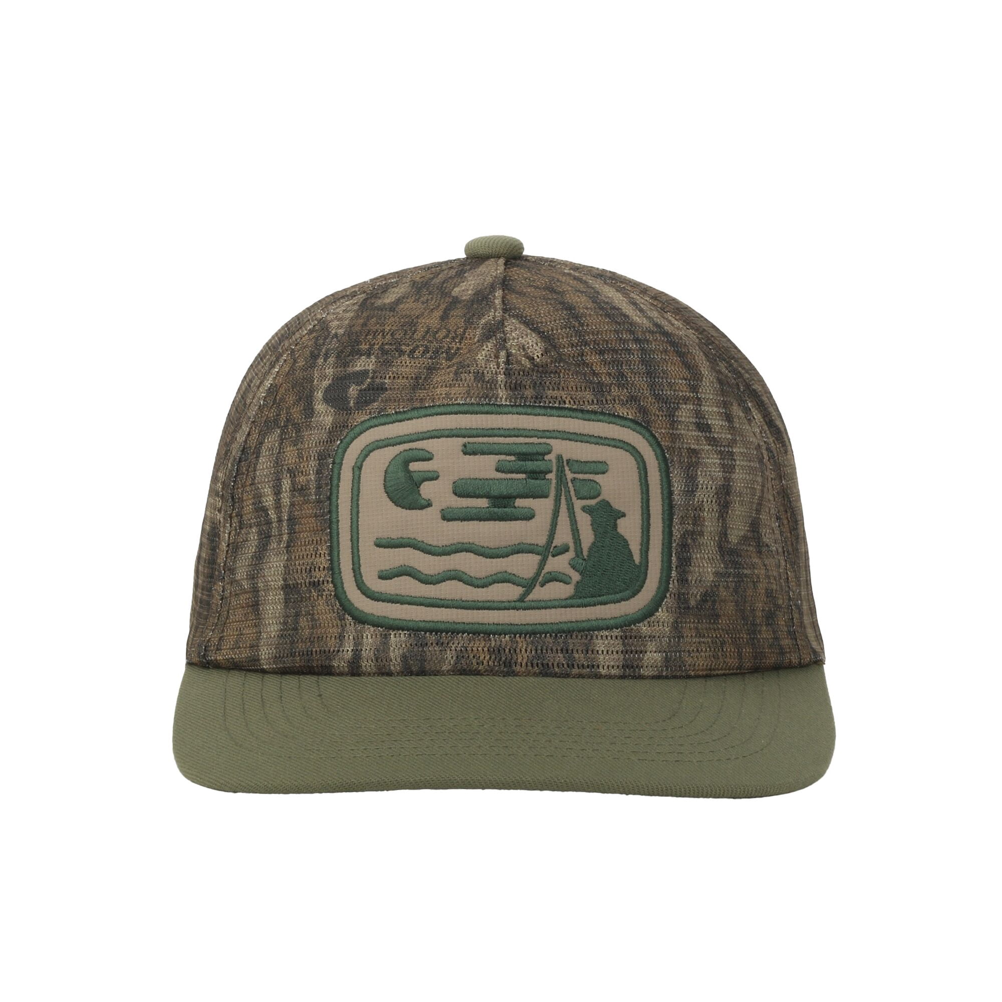Mossy Oak® New Bottomland Fishing Cap – Unstructured Mesh Back, Flat Bill, One Size