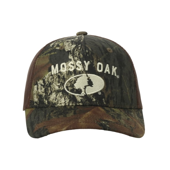 Mossy Oak New Break-Up Camo Trucker Hat Mid Profile Mesh Back Snapback, One Size