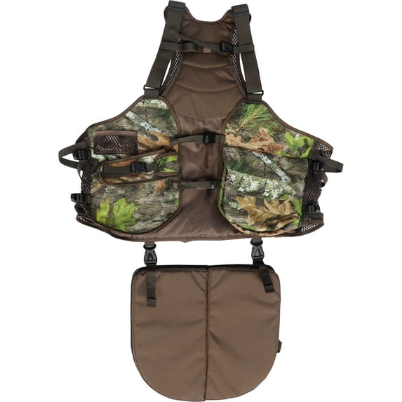 Mossy Oak Turkey Hunting Waterproof Vest with Cushion Straps, Mossy Oak Obsession Camouflage, One Size