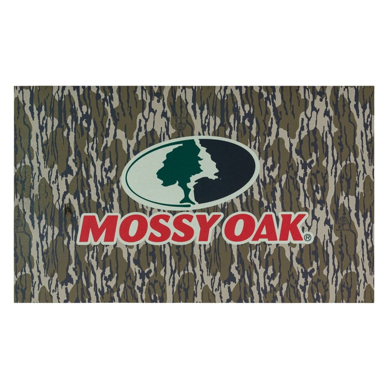 Mossy Oak Bottomland Camo Doormat 18x30 Waterproof Non-Slip Rubber