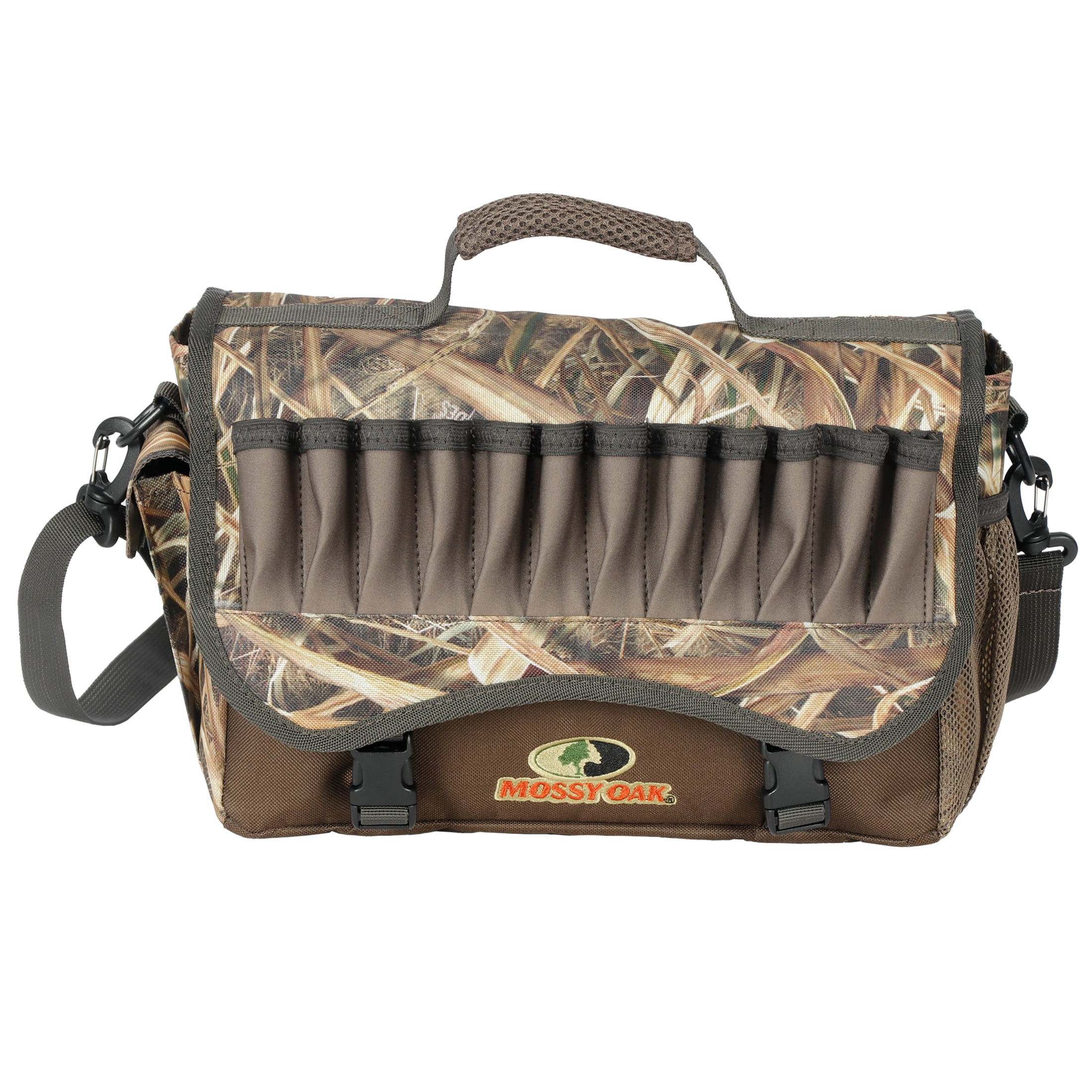 Mossy Oak Quick Hit Timber Blind Bag Belt, 11.81" x 5.12" x 7.87", Mossy Oak Shadow Grass Habitat Camouflage, Hunting Field Game Bag with Buckle
