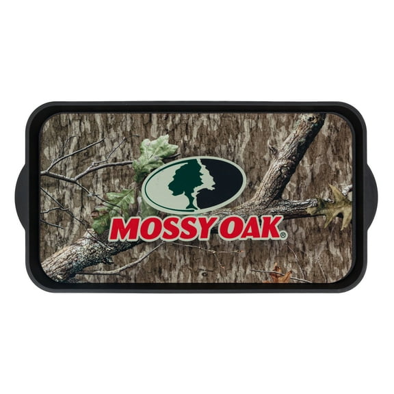 Mossy Oak Country Roots Indoor Outdoor Durable All-Weather 2 Piece Boot Tray and Non-Slip Door Mat Combo, Brown, 13.4" x 25.6"
