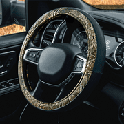 Mossy Oak Steering Wheel Cover by LPI Truck, Fits Steering Wheel Size 14.5" to 15", Camo/Black