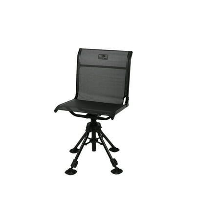 Mossy Oak Swivel Blind Chair with 360 Degree Swivel, Black