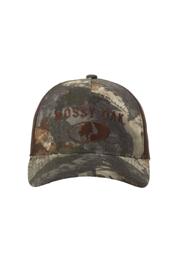 Terra Gila Camo Trucker Hat Mid Profile Mesh Back Snapback, One Size