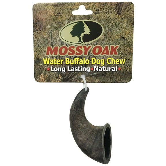 Mossy Oak: Water Buffalo Horn - Small - Dog Chew, Long Lasting Pet Treat, Natural & Preservative Free, Promotes Dental Health, Aggressive Chewers