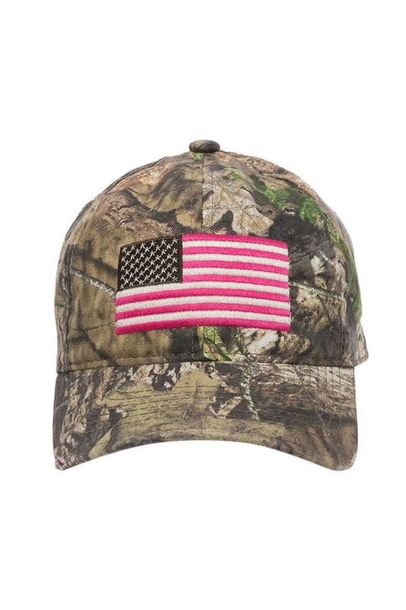 Womens Americana Flag Logo Camo Cap, One Size