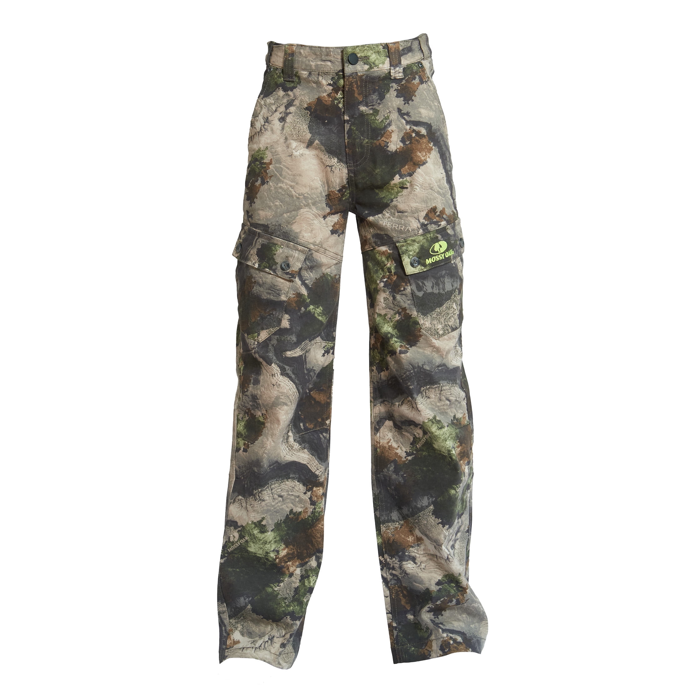 Mossy Oak Youth 6-Pocket Hunting Cargo Pants, Mossy Oak Terra Gila, M