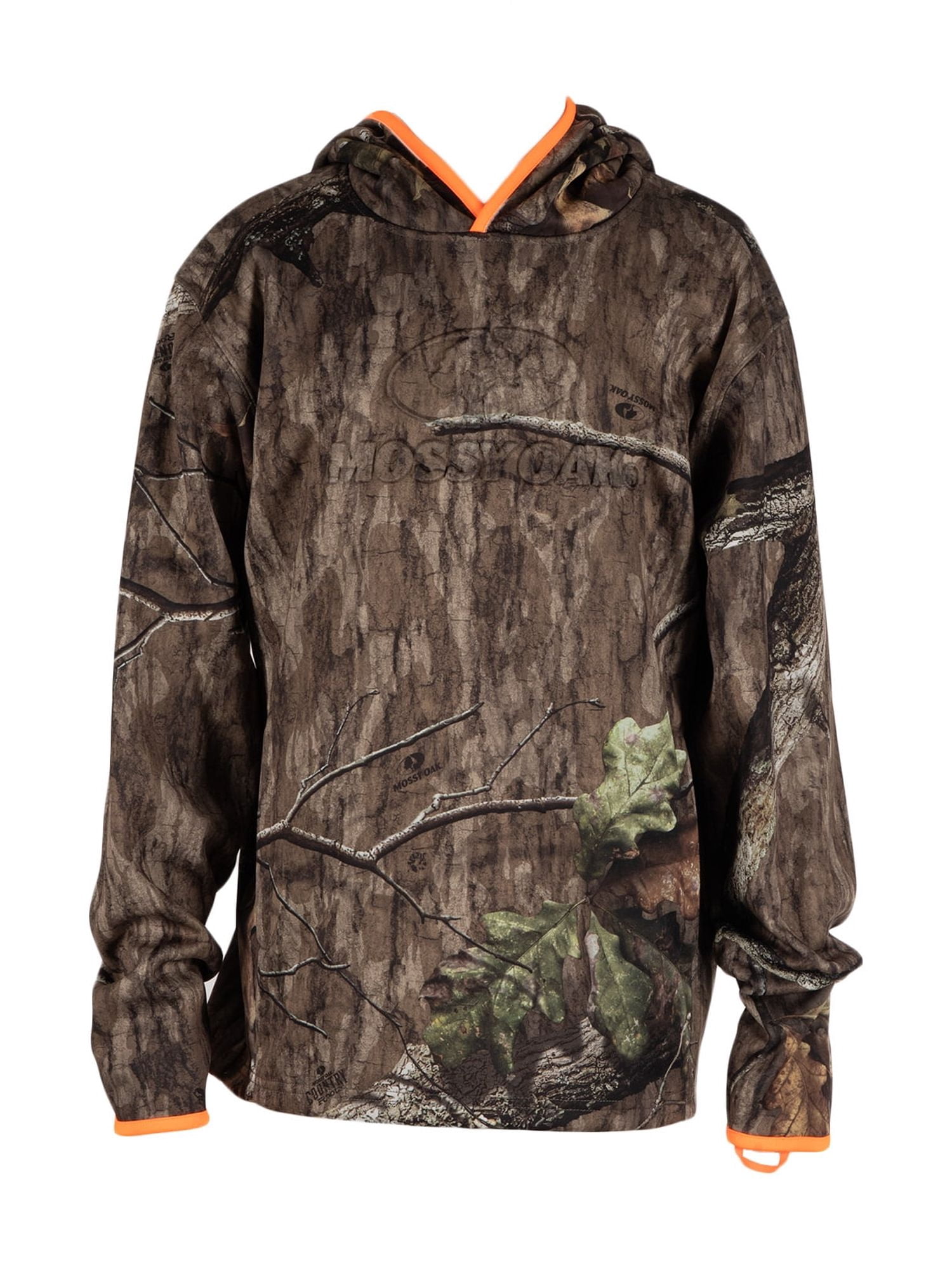 Mossy Oak Youth Camouflage Hunting Performance Hoodie, Mossy Oak Bottomland, L