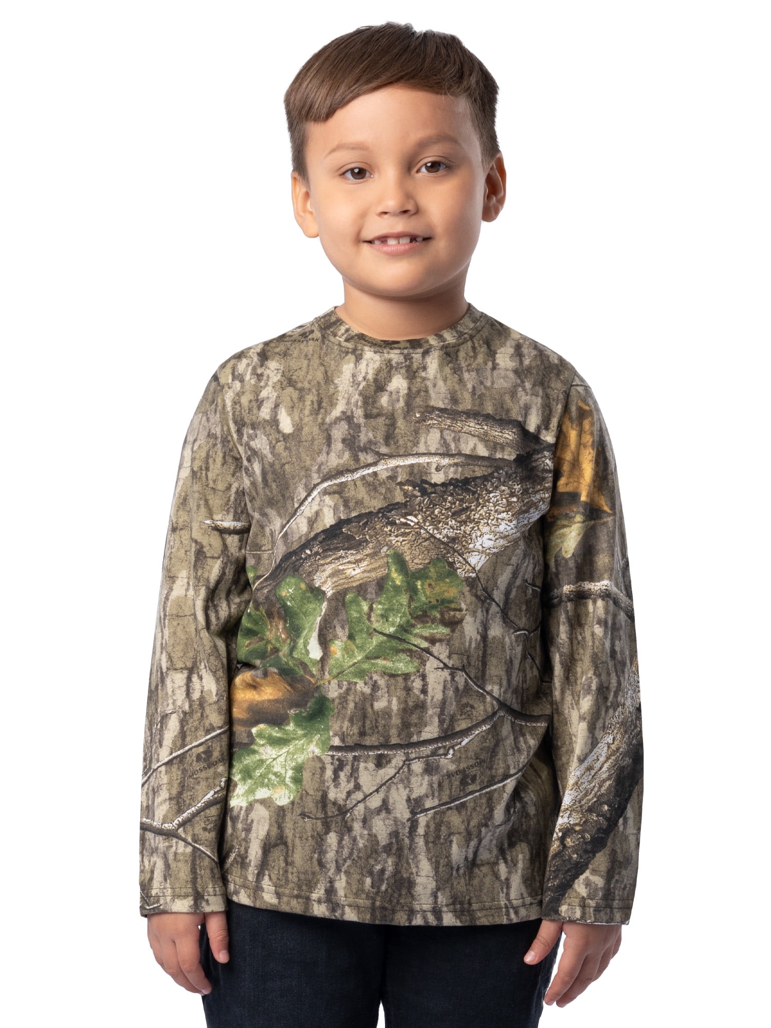 Mossy Oak Youth Hunting Camo Long Sleeve T-Shirt, Size XS-XL