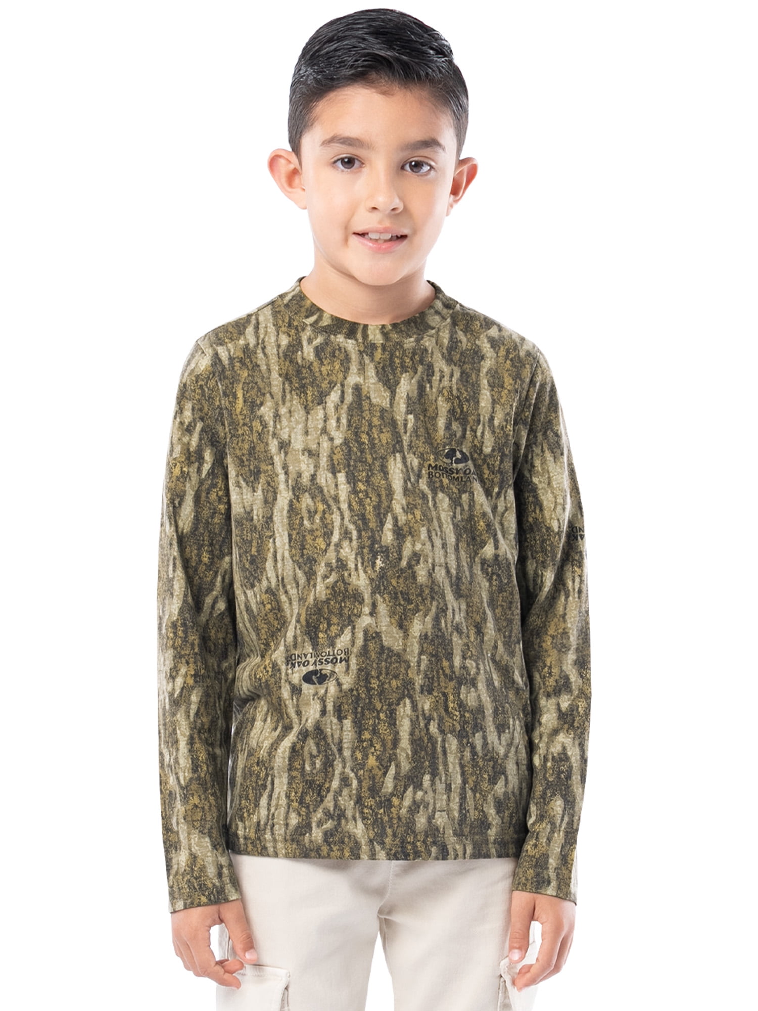 Mossy Oak Youth Hunting Camo Long Sleeve T-Shirt, Size XS-XL