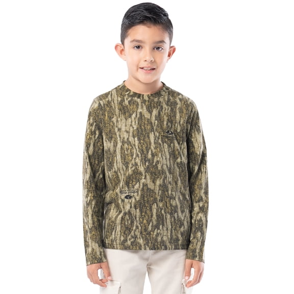 Mossy Oak Youth Hunting Long Sleeve Camo T-Shirt, size XS-XL