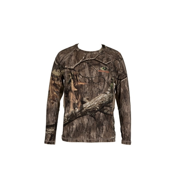 Mossy Oak Youth Long Sleeve Camouflage Hunting Performance Shirt, Mossy Oak Country Roots, XL