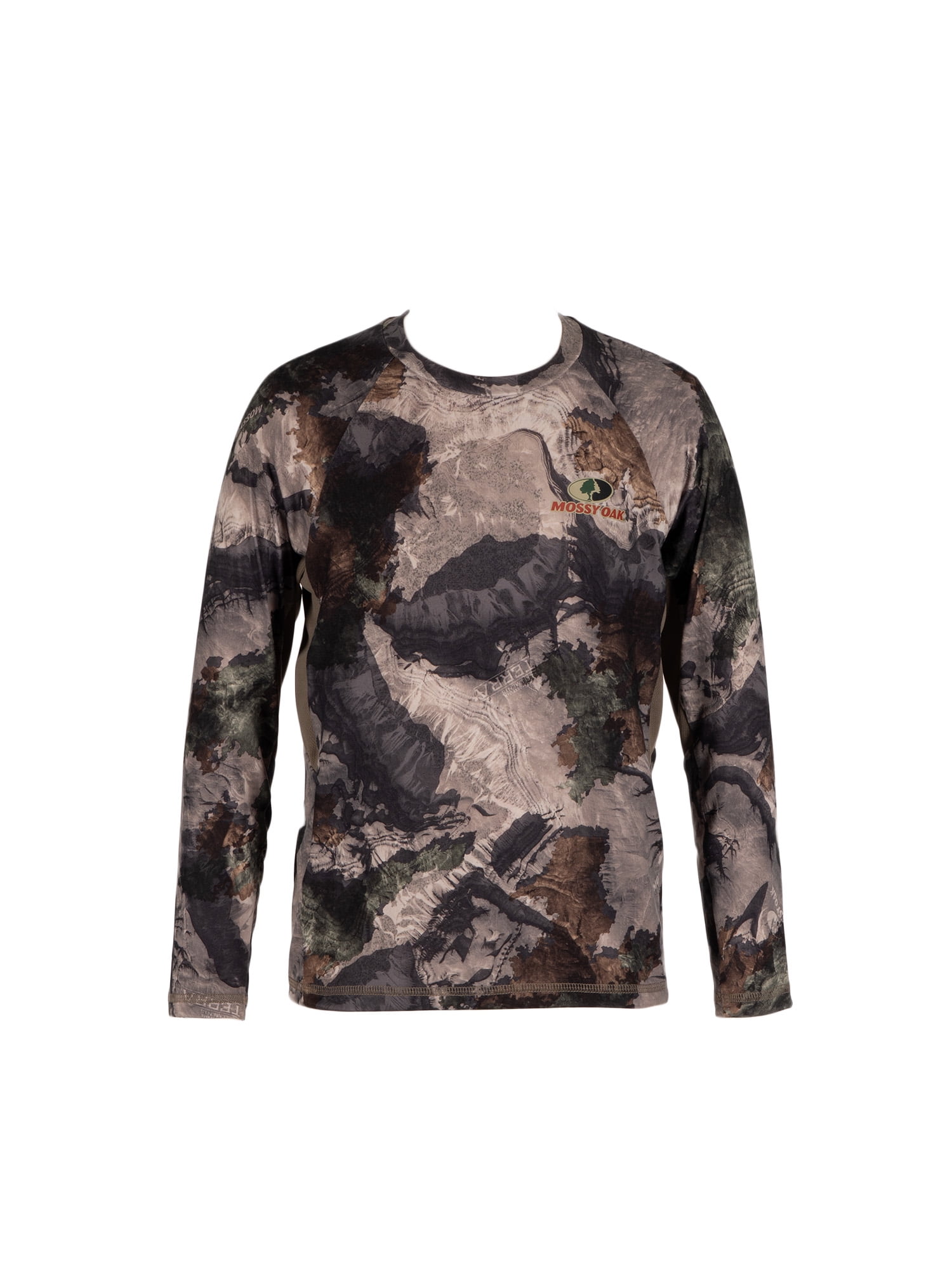 T-shirt Camouflage Mossy Oak Femme Taille XL - Manches Longues, Coton/polyester