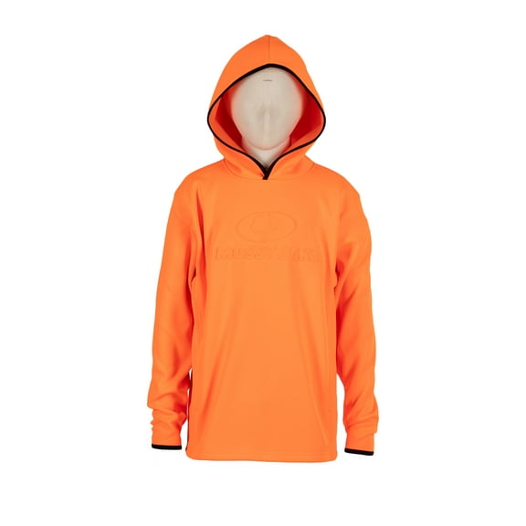 Mossy Oak Youth Long Sleeve Camouflage Hunting Pullover Hoodie, Blaze Orange, XL