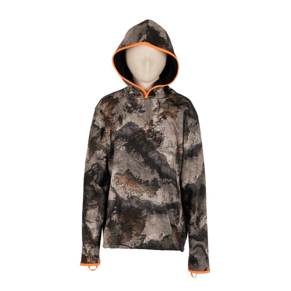 Mossy Oak Youth Long Sleeve Camouflage Hunting Pullover Hoodie, Mossy Oak Terra Gila, L