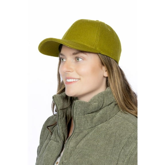 Aria the Fox Mossy Pine Brushed Wool Casual Unisex Baseball Cap, Green, 1 Count