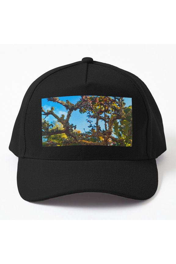 Mossy Tree Baseball Cap, Woodland Nature Graphic Design, Classic Hat