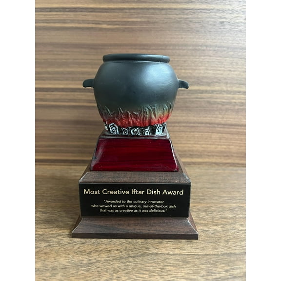 Most Creative Iftar Dish Award - Personalized Ramadan Trophy & Unique Iftar Party Host Gift