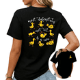 thumbnail image 1 of Most Definitely Not All In A Row Cute Duck Oversized Graphic Tees Womans Tshirt Shirts Black White S-5XL Tops, 1 of 4