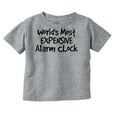 thumbnail image 1 of Most Expensive Alarm Clock Funny Joke Toddler Boy Girl T Shirt Infant Toddler Brisco Brands 18M, 1 of 6