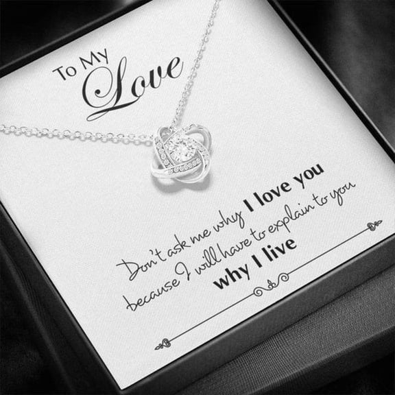 Most HeartfeltFor Partner Female - Necklace, White Love Knot Necklace