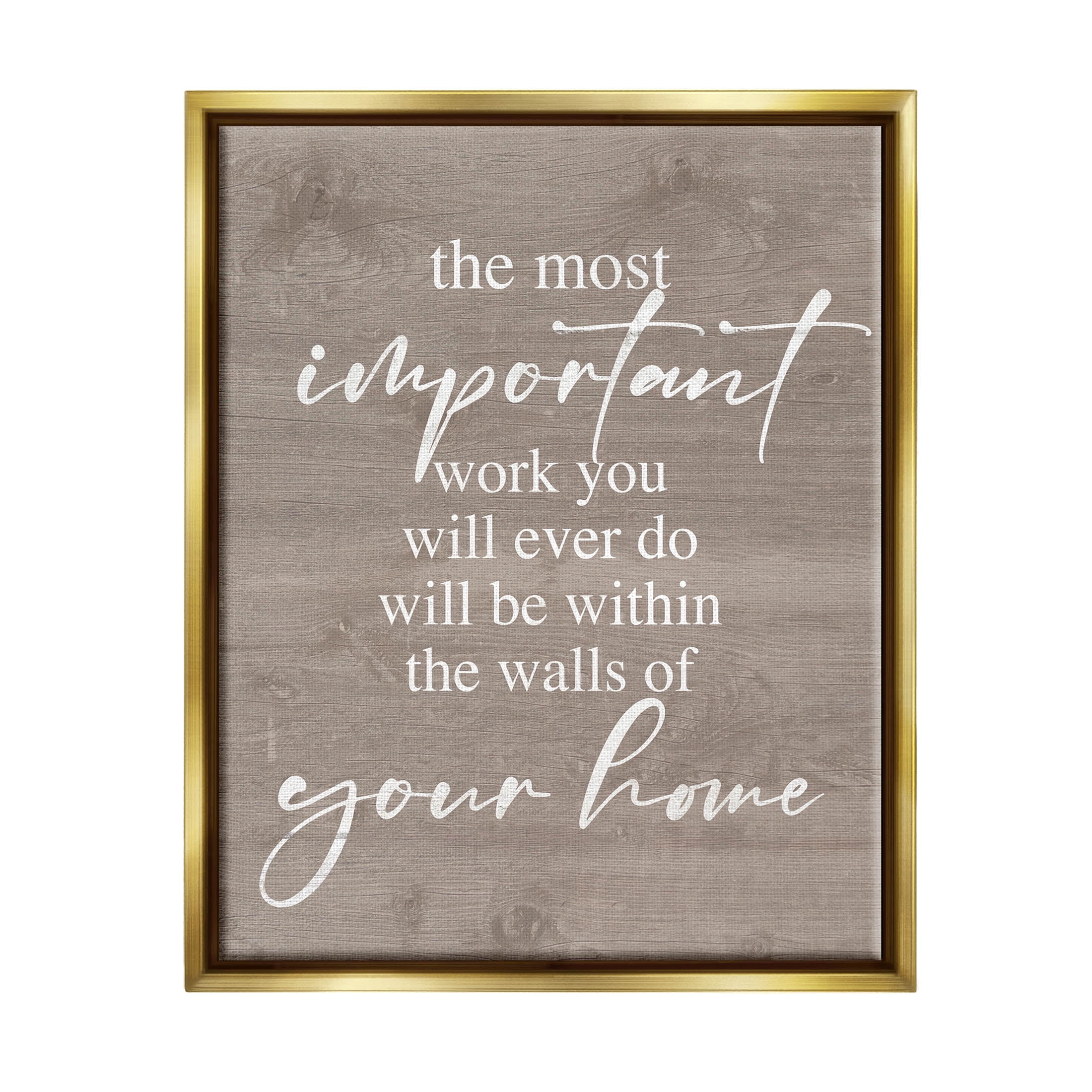 Most Important Work You'll Ever Do Phrase Inspirational Graphic Art ...