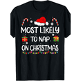 thumbnail image 1 of Most Likely To Nap On Christmas Family Funny Matching T-Shirt, 1 of 7