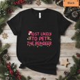 thumbnail image 1 of Most Likely To Pet The Cute Reindeer Animal Art Top Unisex T-Shirt, up to size 5XL, 1 of 2