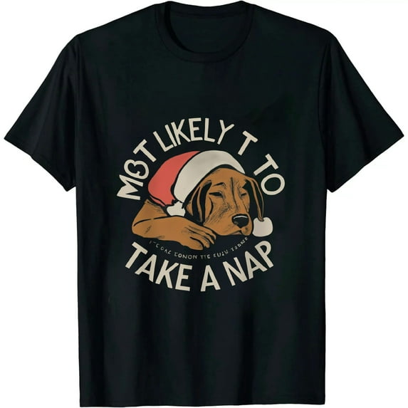 Most Likely To Take A Nap Matching Christmas For Family T-Shirt