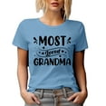 thumbnail image 1 of Most Loved Grandma, Love for Grandmother Themed, Mother's Day or Birthday, Baby Blue T-Shirt, 3XL, 1 of 5