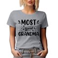 thumbnail image 1 of Most Loved Grandma, Love for Grandmother Themed, Mother's Day or Birthday, Heather Grey T-Shirt, Medium, 1 of 5