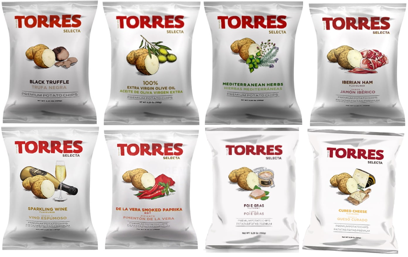 (Most Popular Flavors) Torres Spanish Potato Chips Patatas Fritas