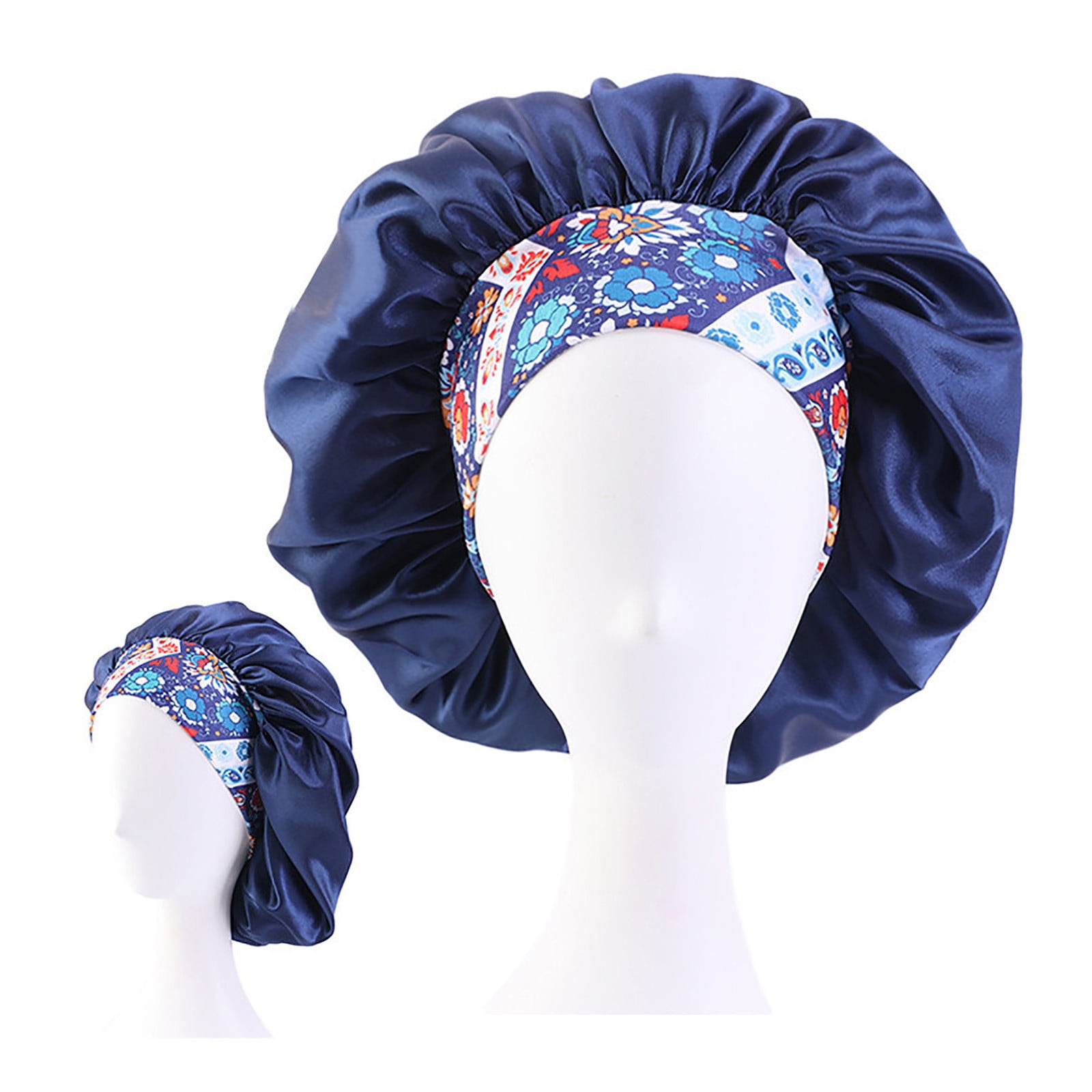 Most Popular Large Printed Headband Nightcap Bohemian Turban Hat Satin
