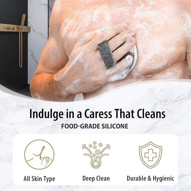 Most Popular Silicone Body Scrubber Loop Loofah For Gentle Exfoliating