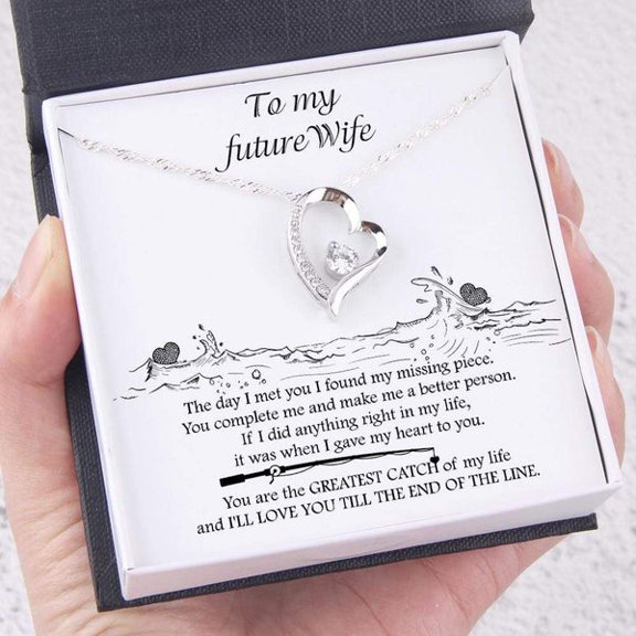 Most Uniquefor Fiance Female 2025 - Necklace, Gold Forever Love Necklace