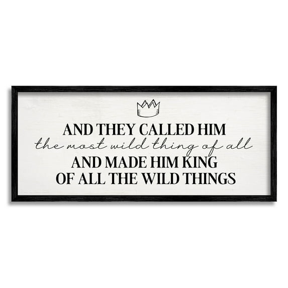 Most Wild Thing Of All Quote Inspirational Graphic Art Black Framed Art Print Wall Art