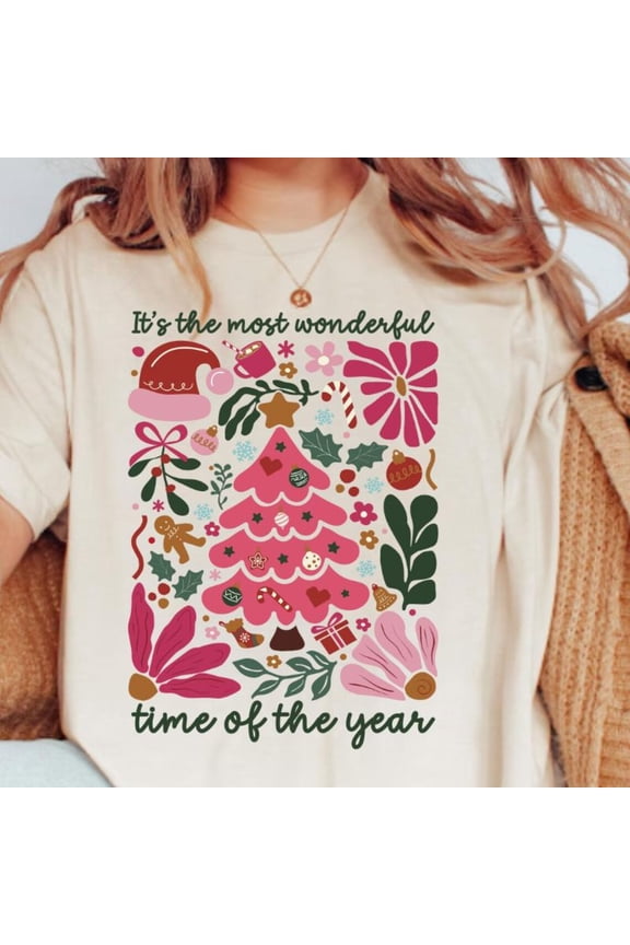 Most Wonderful Time Winter Occasion Shirt, Boho Preppy Winter Occasion Tree Tshirt, Trendy Fall Occasion Tee, Full Size S-5XL