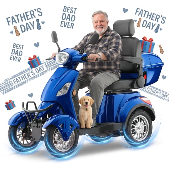 Mosta 4 Wheel Mobility Scooters for Seniors, Adult Scooter with 800W Motor, Heavy Duty Electric Scooter with 500 lb Capacity, 31 Miles Long Range and Speed Adjust Medical Scooter