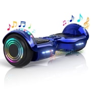 Mosta Hover Electric Scooter Board for Kids & Adults, 9 mph & 9 Miles All Terrain Self-Balance Scooter with Bluetooth and Led Lights,6.5 inch,165 lbs capacity,LED Light,Perfect Gift