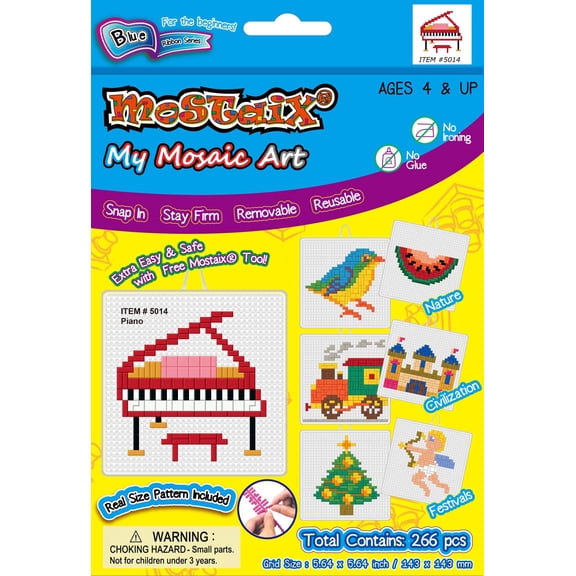 Mostaix Blue Series Block Tile Puzzle - Piano (266 pieces)